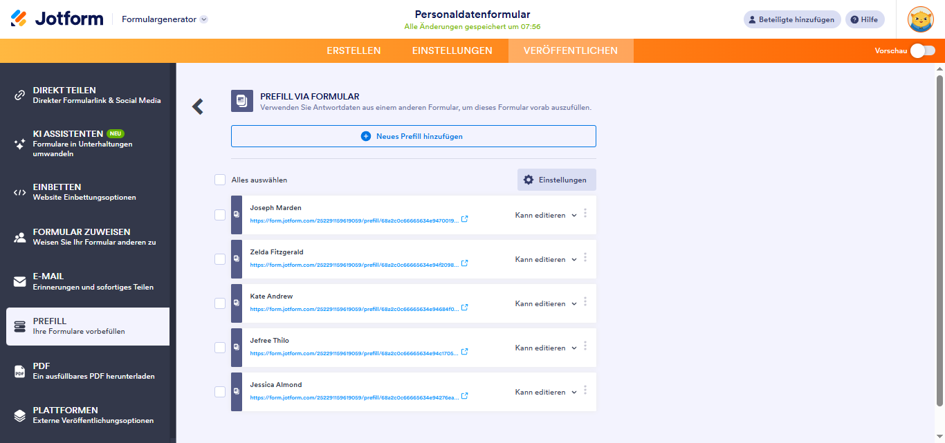 Wie Sie Formularfelder mit Daten aus einem anderen Formular mit Prefill vorbefüllen Image-5