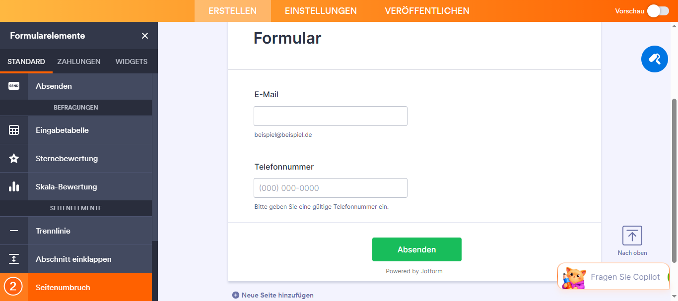 Wie Sie ein mehrseitiges Formular mit Jotform erstellen Image-2