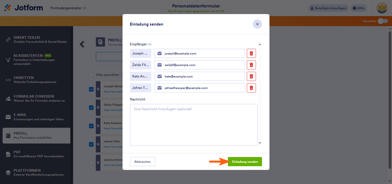 Wie Sie Formularfelder mit Daten aus einem anderen Formular mit Prefill vorbefüllen Image-7