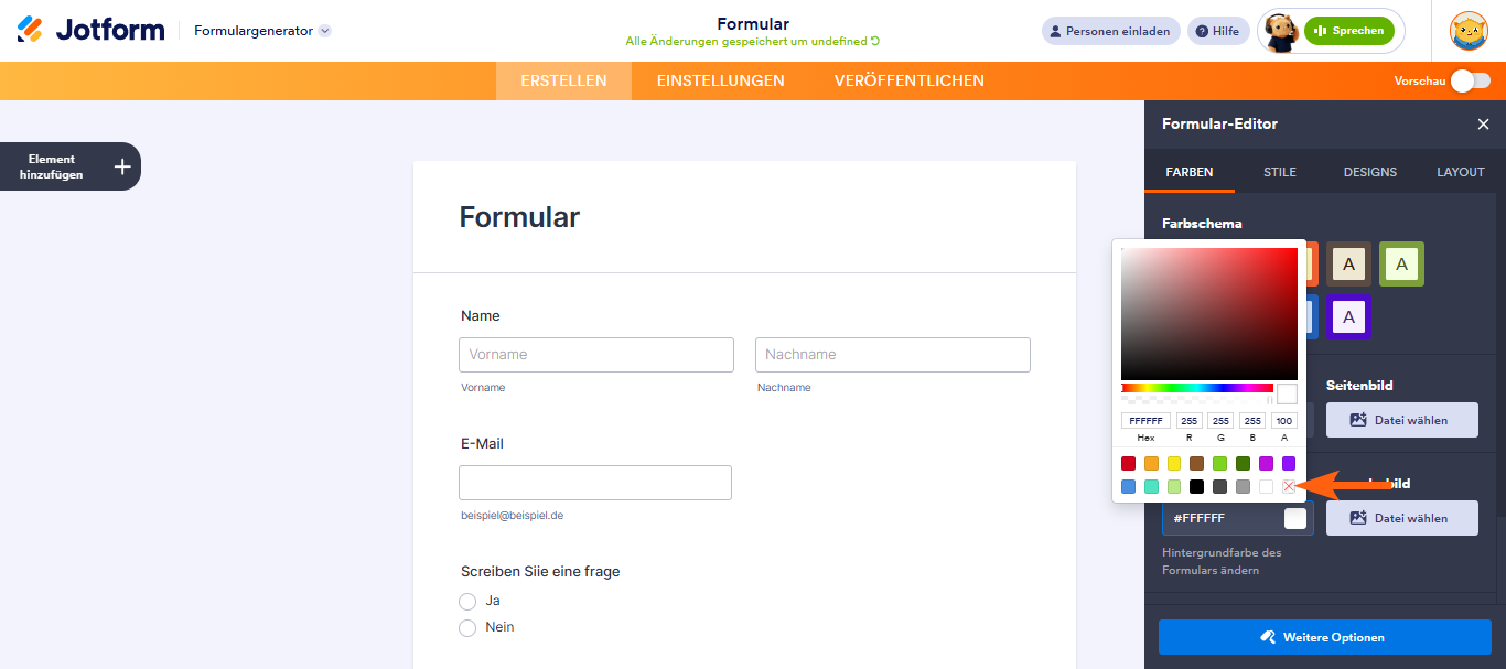 Wie Sie den Formularhintergrund transparent machen Image-3