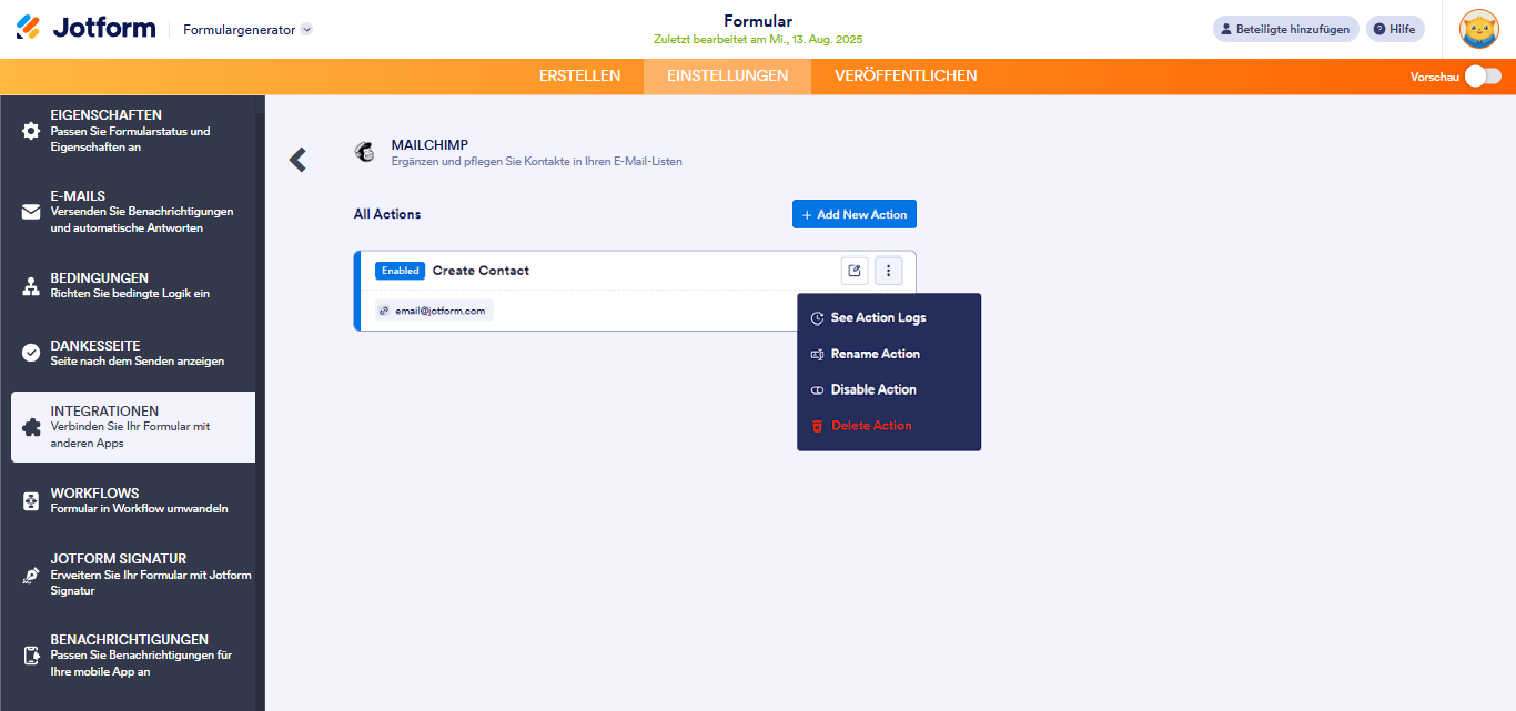 Wie Sie Mailchimp integrieren Image-9