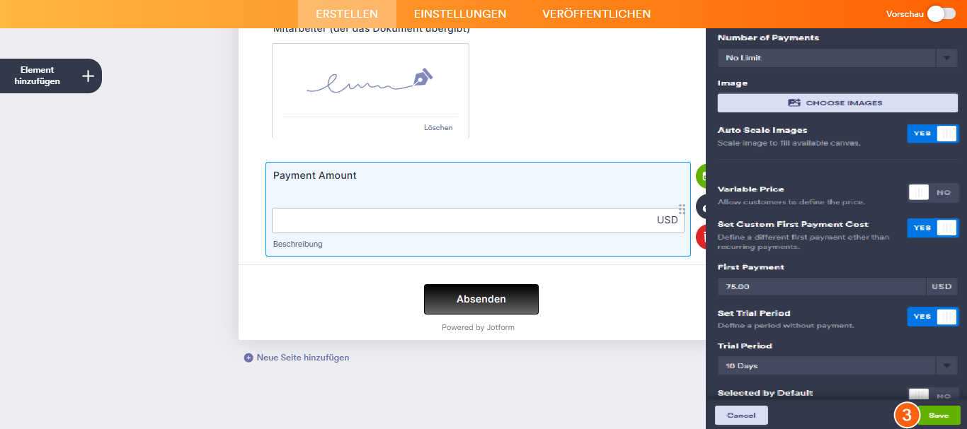 Wie Sie eine Option für wiederkehrende Zahlungen einrichten Image-10