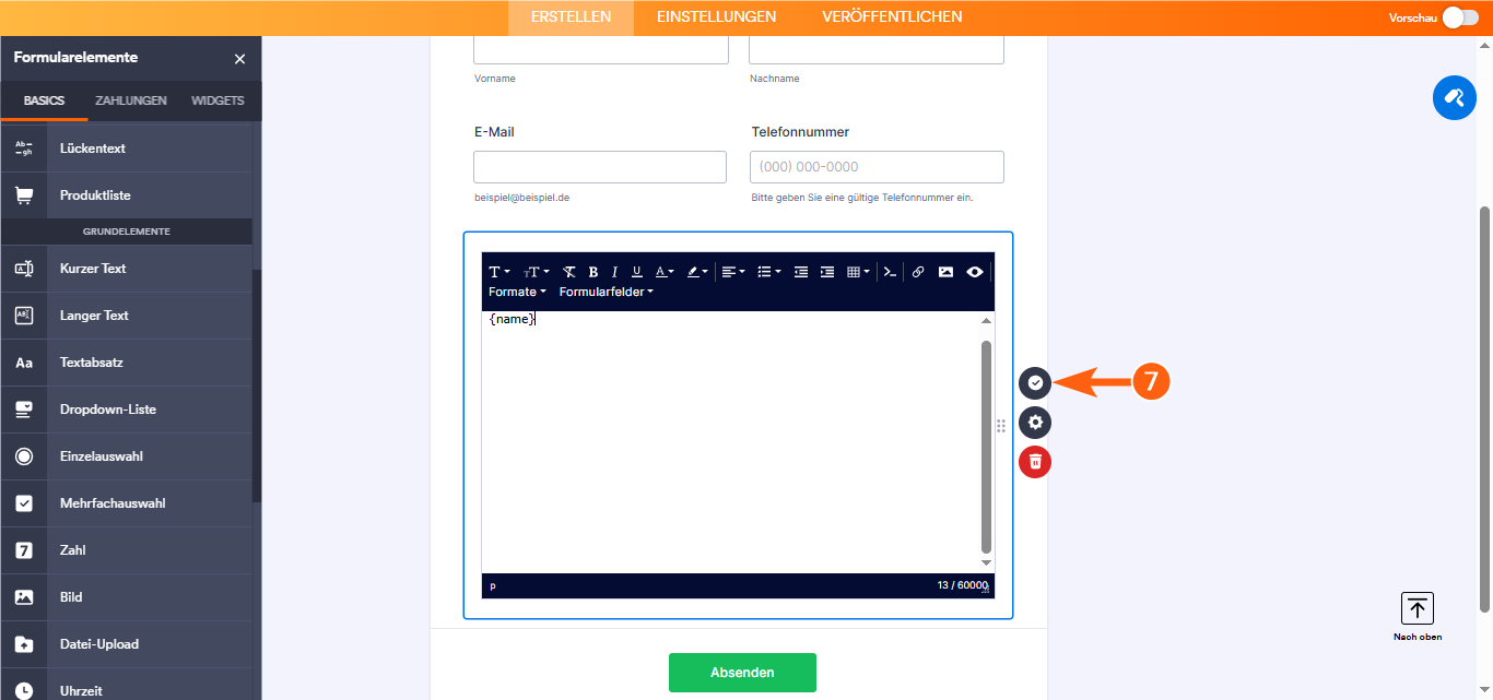Einen Eingabefeldwert an ein Textabsatzelement übergeben Image-7