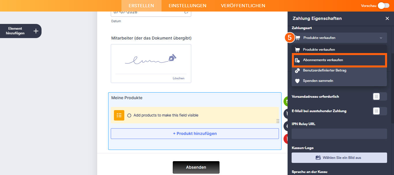 Wie Sie eine Option für wiederkehrende Zahlungen einrichten Image-5