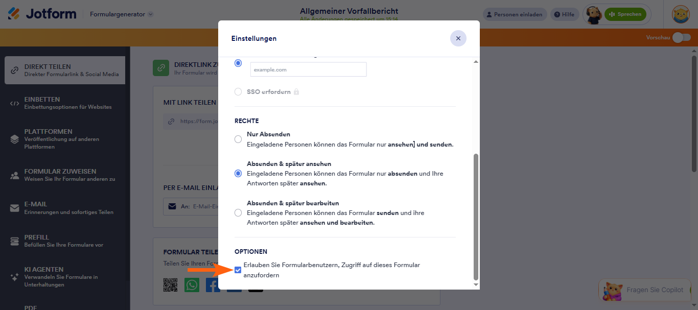 Wie Sie Zugriffseinstellungen eines Formulars ändern Image-6