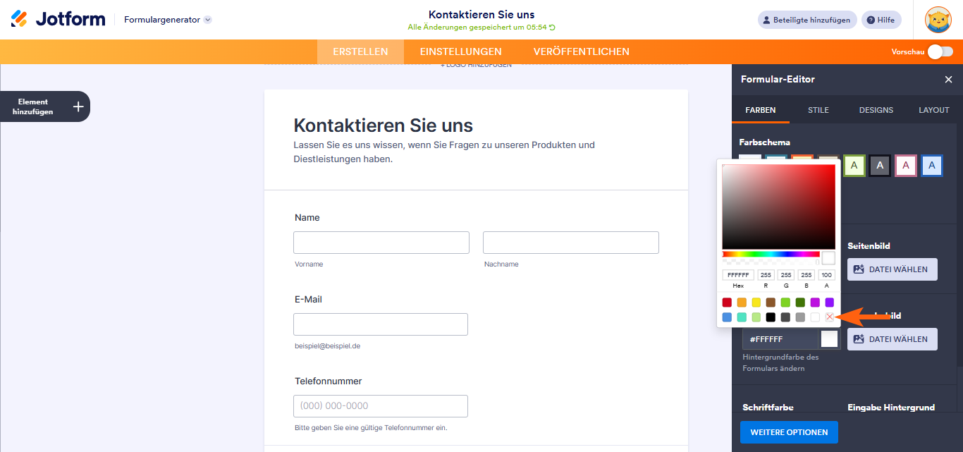 Wie Sie den Formularhintergrund transparent machen Image-3