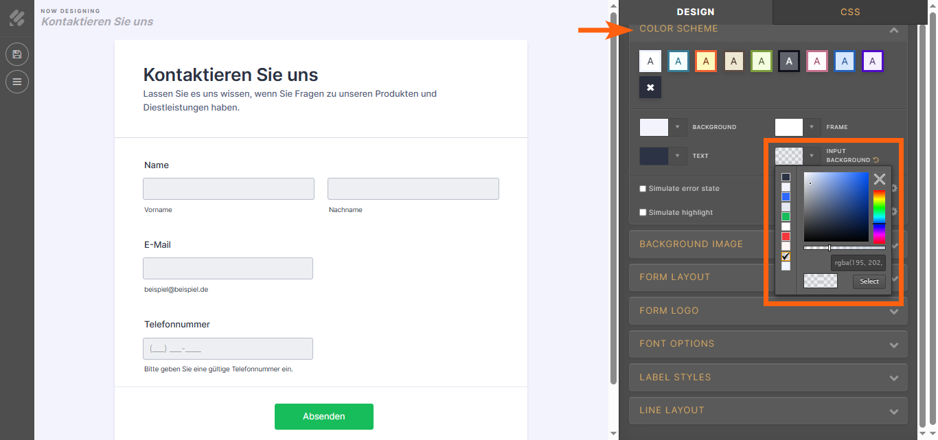 Wie Sie den Formularhintergrund transparent machen Image-5