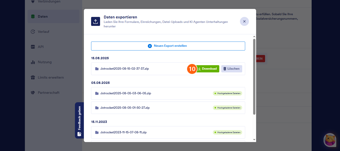 Wie Sie alle Ihre Daten auf einmal exportieren Image-7