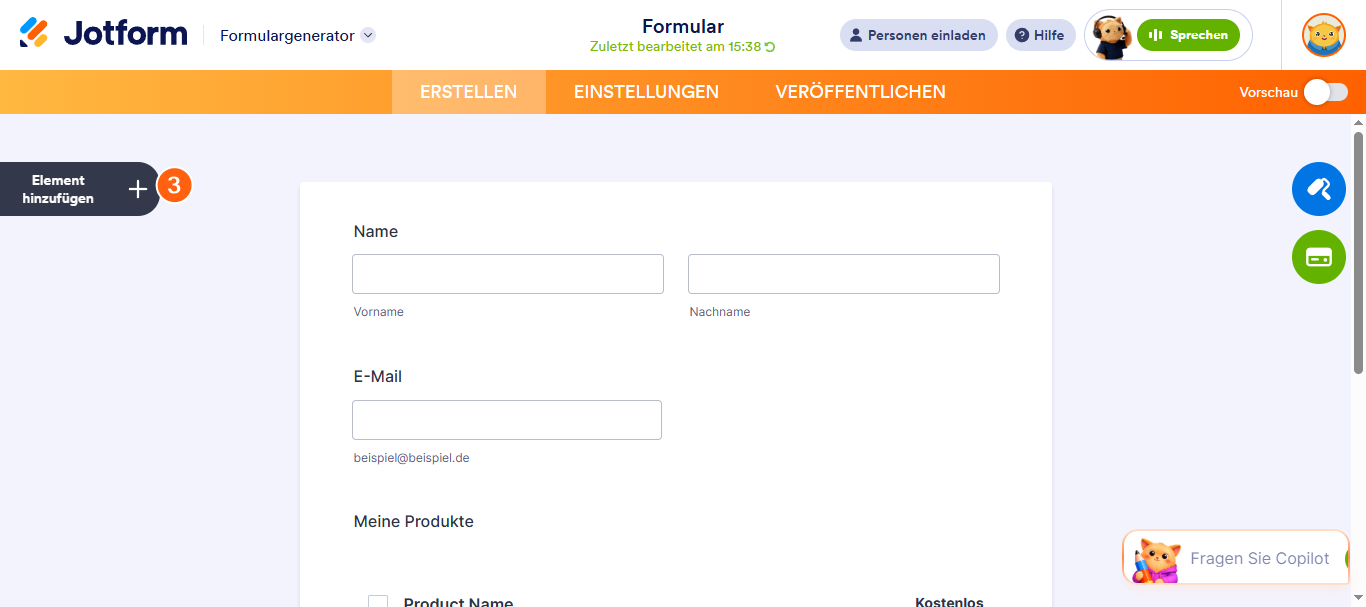 Einen Eingabefeldwert an ein Textabsatzelement übergeben Image-3