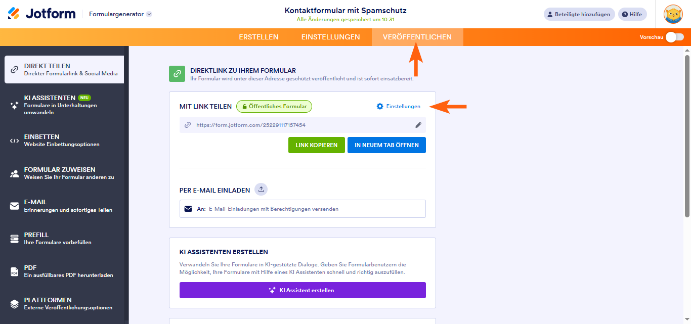 Wie Sie Zugriffseinstellungen eines Formulars ändern Image-1