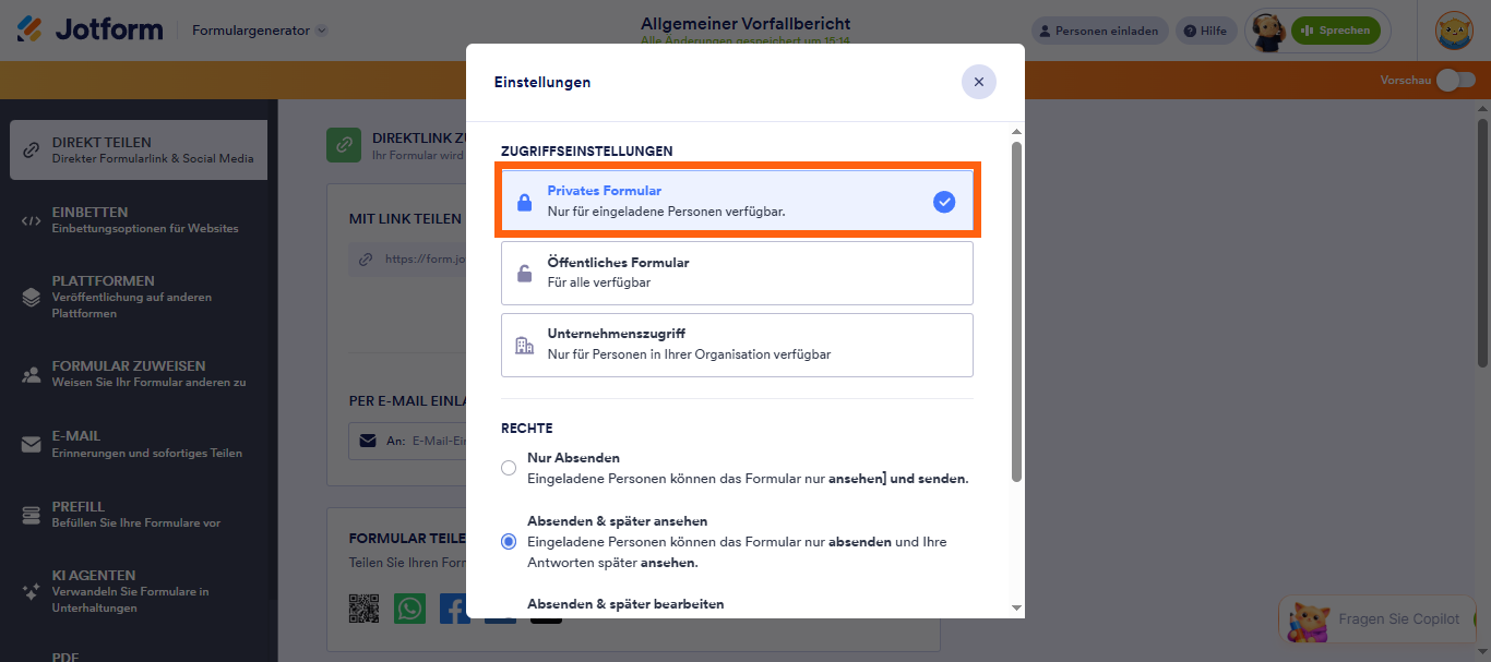 Wie Sie Zugriffseinstellungen eines Formulars ändern Image-4
