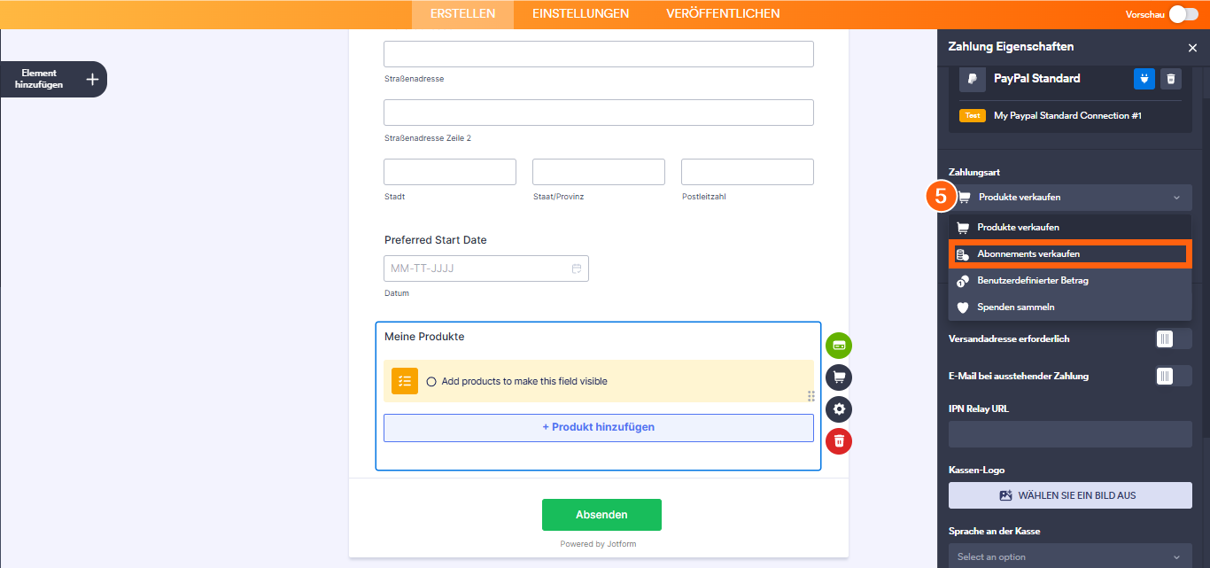 Wie Sie eine Option für wiederkehrende Zahlungen einrichten Image-5