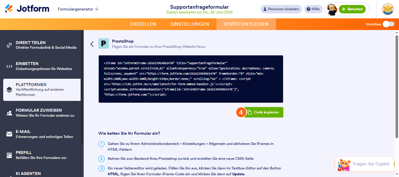Wie Sie ein Formular zu Ihrer PrestaShop-Website hinzufügen Image-3