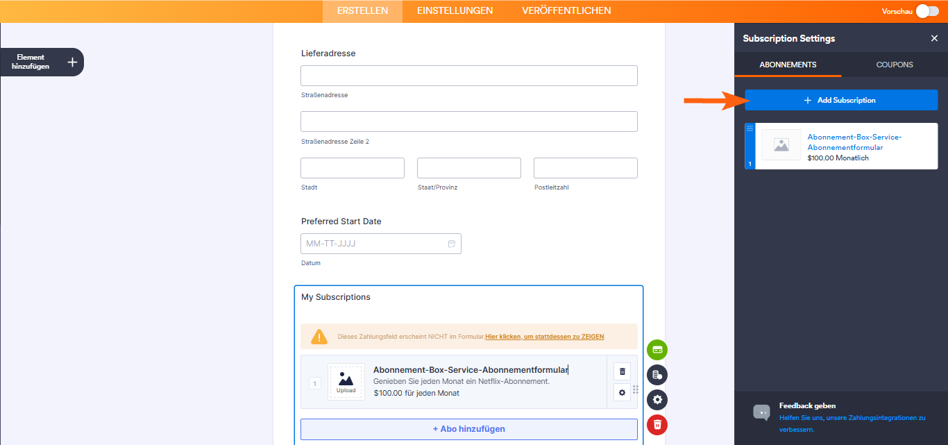 Wie Sie eine Option für wiederkehrende Zahlungen einrichten Image-11