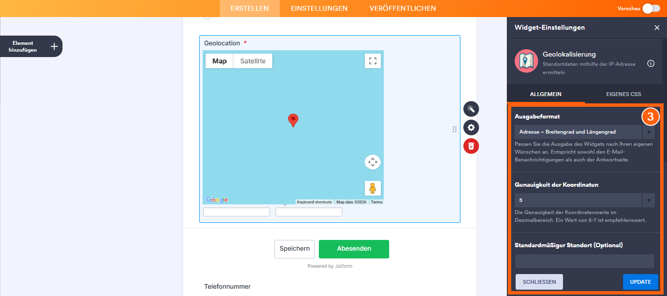 Google Map Geolokalisierung zu Ihrem Formular hinzufügen Image-3