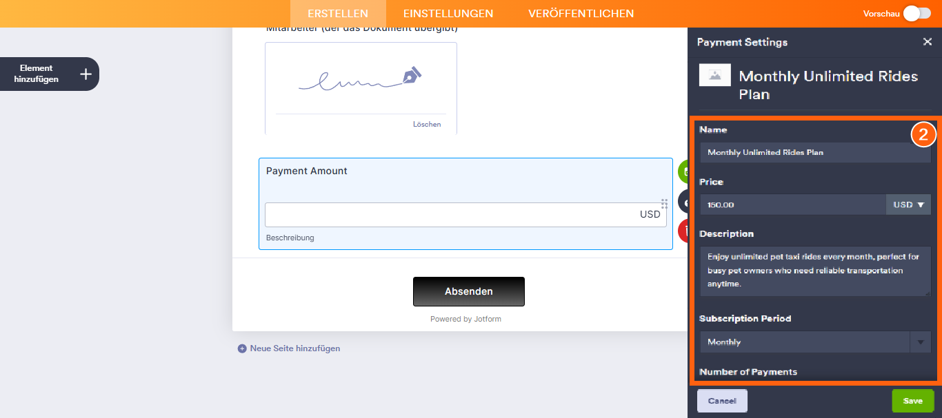 Wie Sie eine Option für wiederkehrende Zahlungen einrichten Image-9