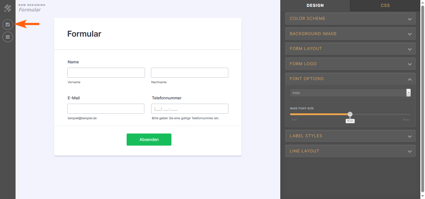Wie Sie die Schriftgröße in Ihrem Formular ändern Image-6