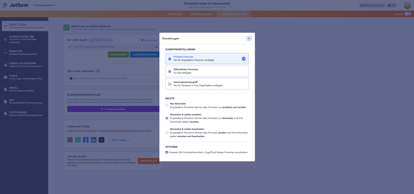 Wie Sie Zugriffseinstellungen eines Formulars ändern Image-3