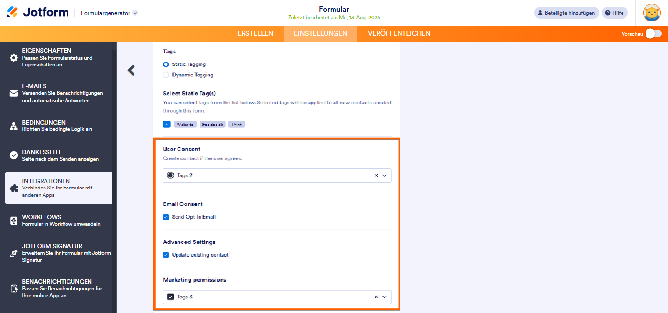 Wie Sie Mailchimp integrieren Image-8