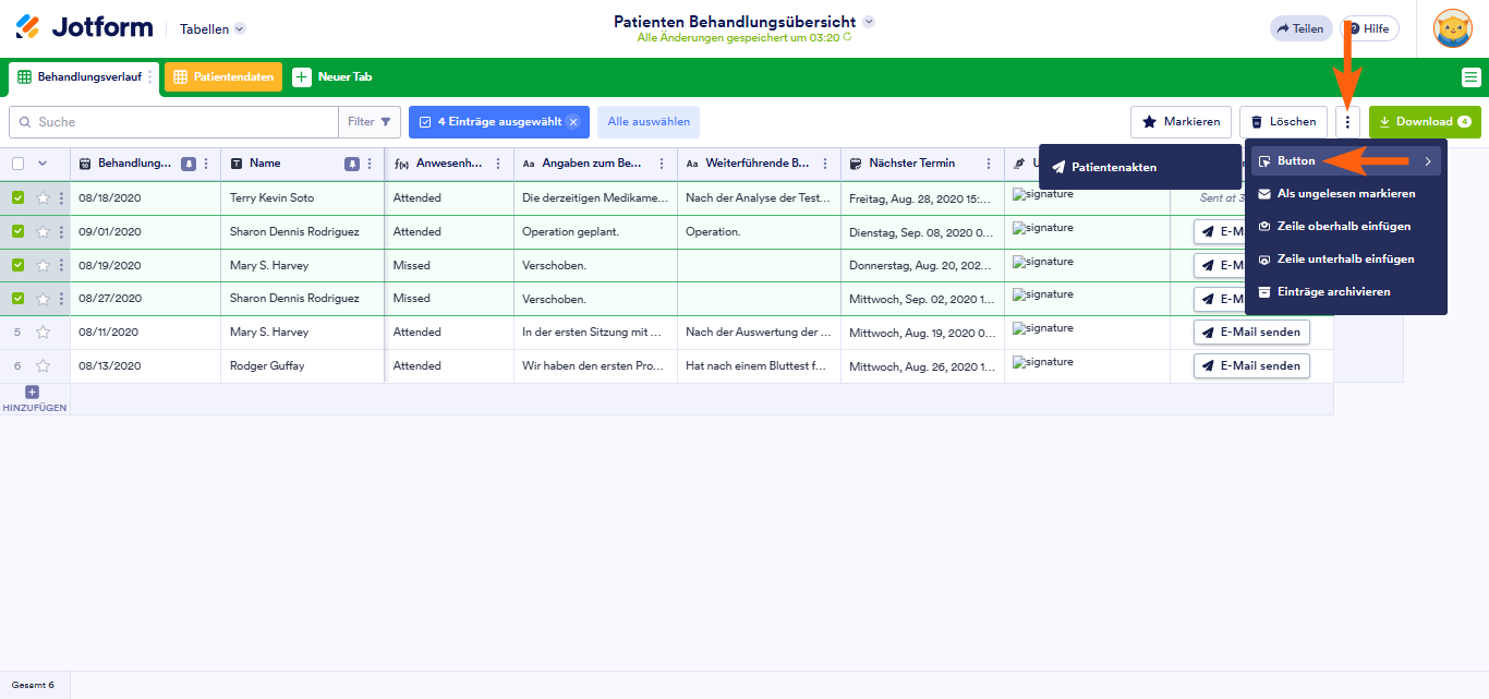 Wie Sie E-Mail mit Formulardaten in Jotform Tabellen senden Image-12