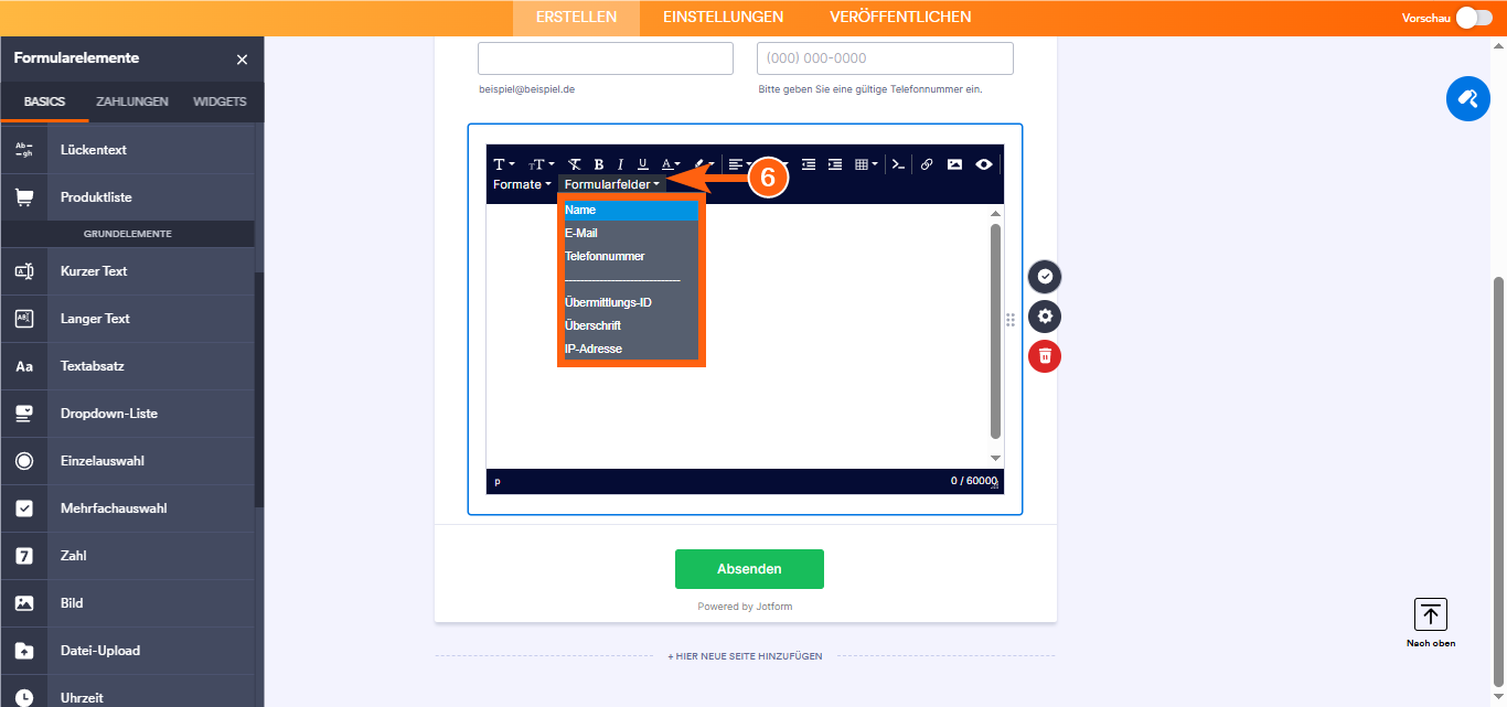 Einen Eingabefeldwert an ein Textabsatzelement übergeben Image-6
