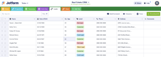 How to create a CRM with Jotform Tables | The Jotform Blog