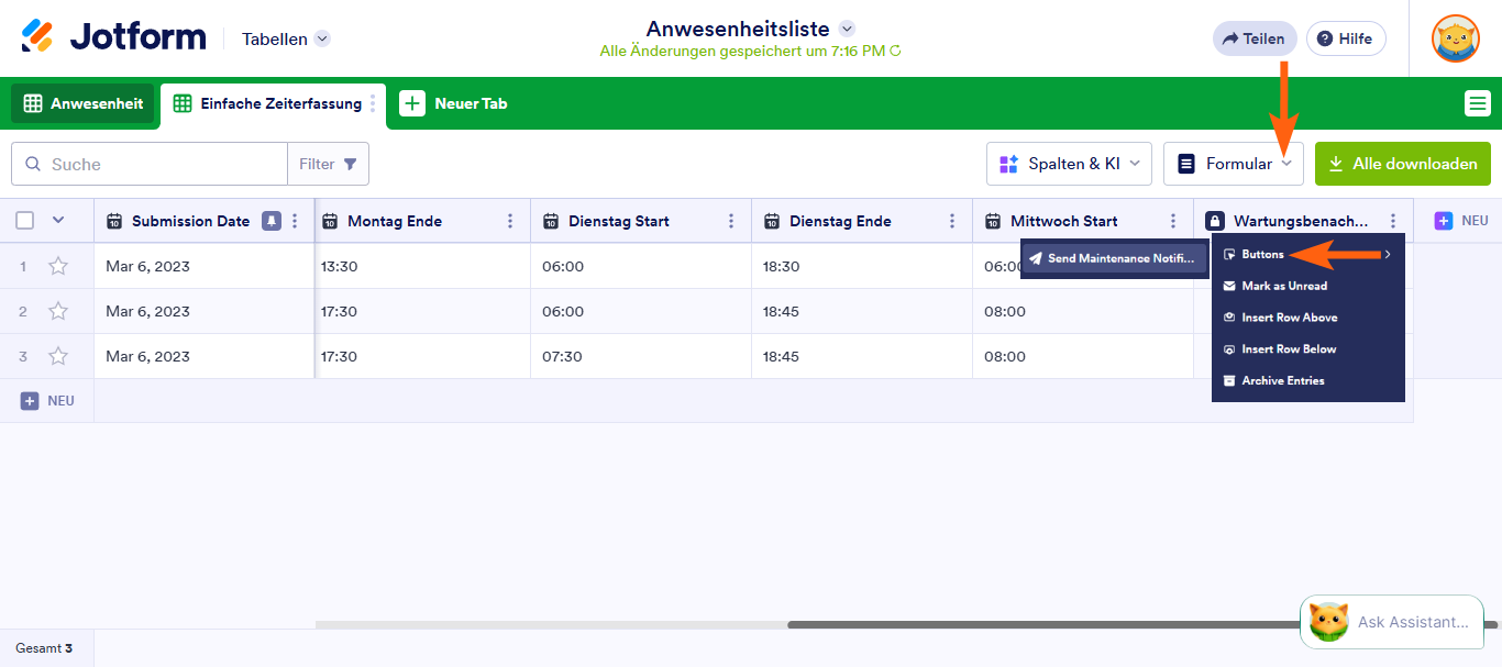 Wie Sie E-Mail mit Formulardaten in Jotform Tabellen senden Image-12