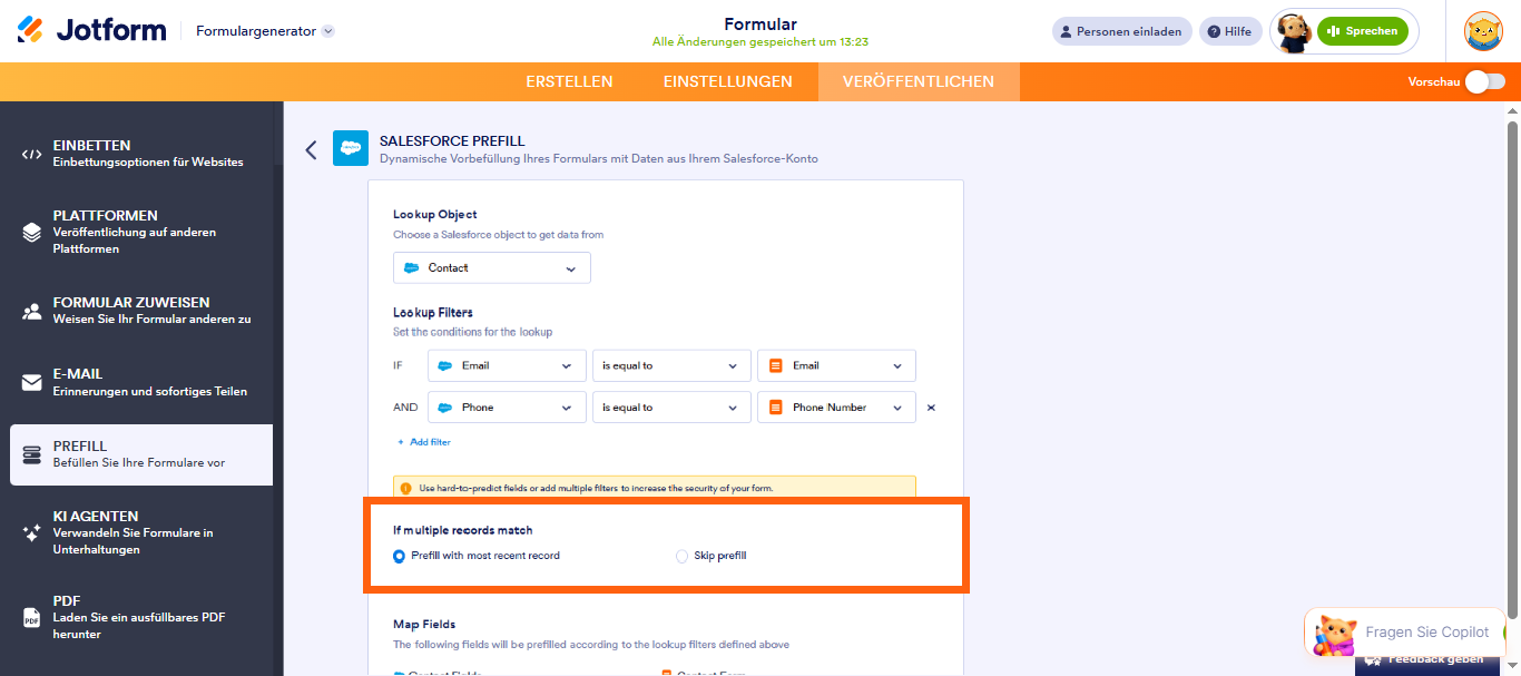 Wie Sie ein Formular mit den Daten aus Salesforce vorausfüllen können? Image-5