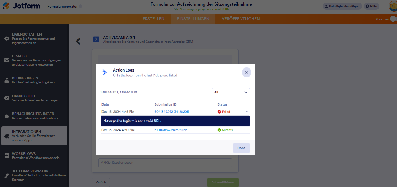 Wie Sie ActiveCampaign in Ihr Formular integrieren Image-11