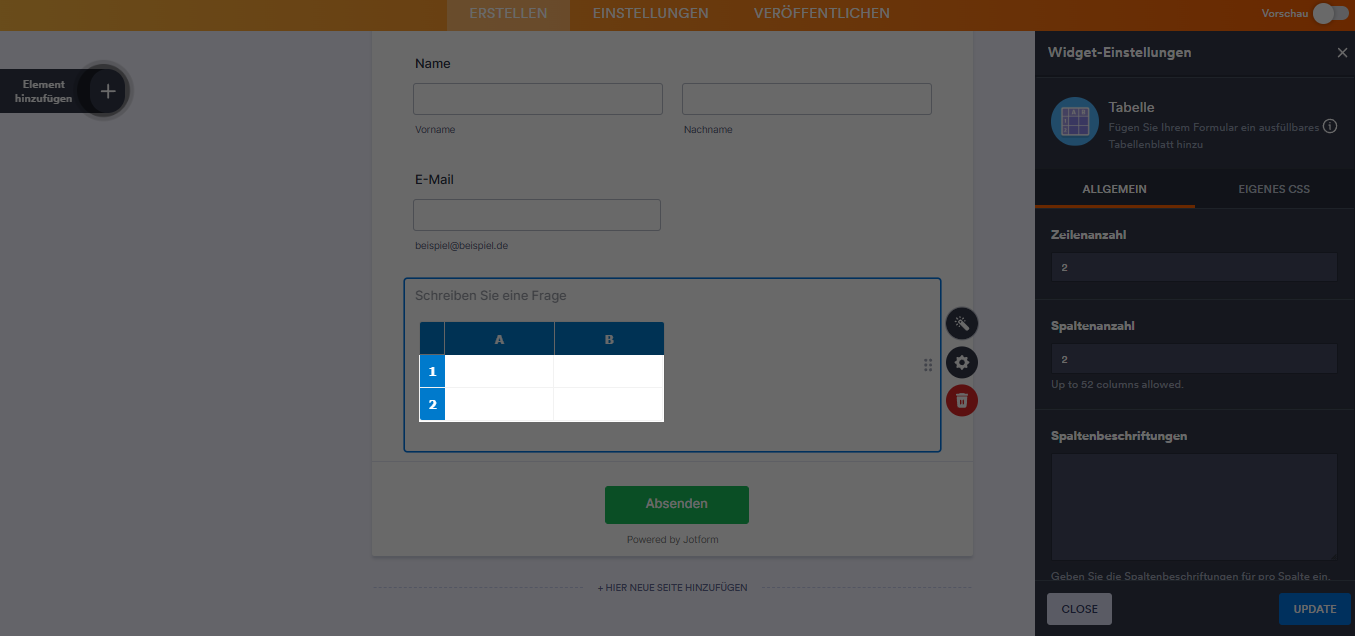 Wie Sie das Spreadsheet-Widget einrichten? Image-5
