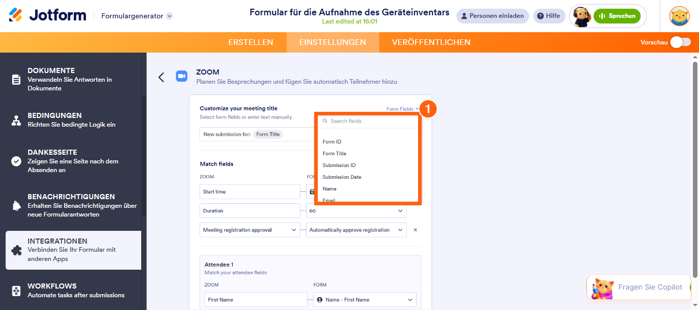 Wie Sie Jotform in Zoom integrieren Image-5