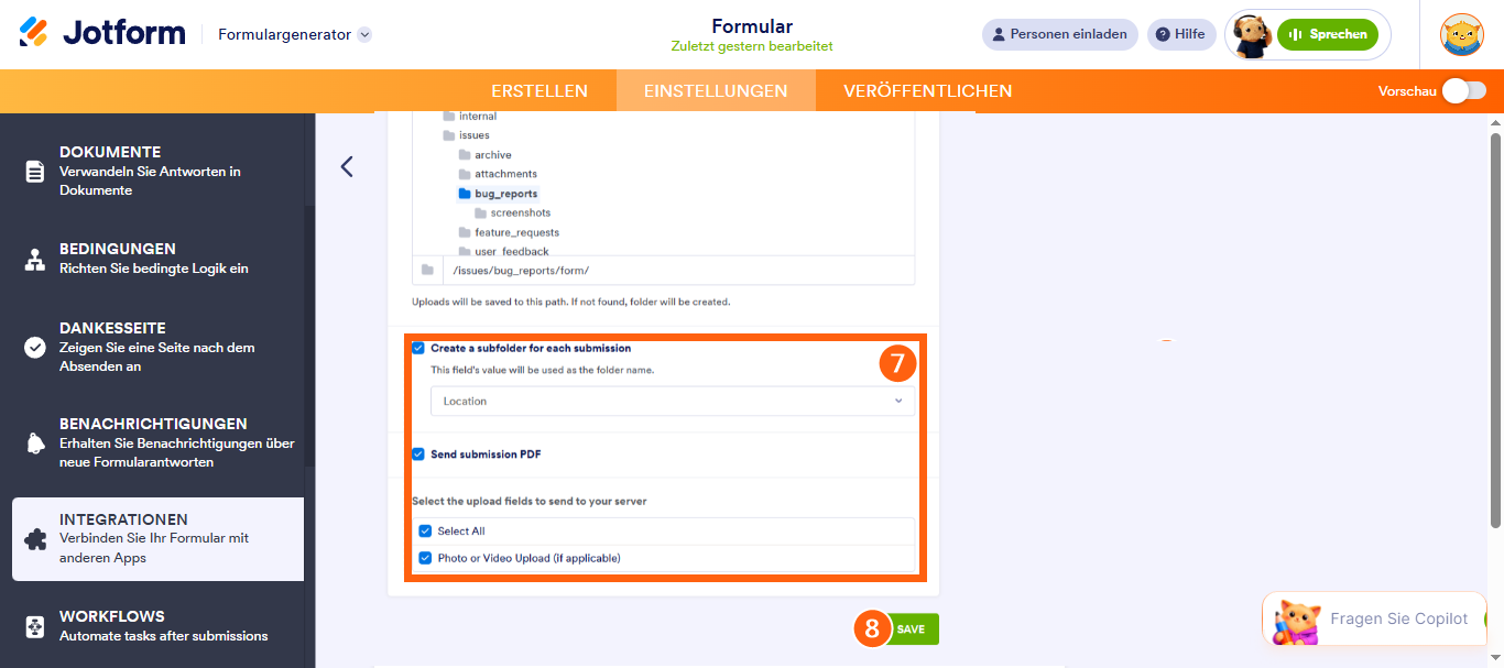 Wie Sie Formularantworten und Datei-Uploads per FTP versenden Image-4
