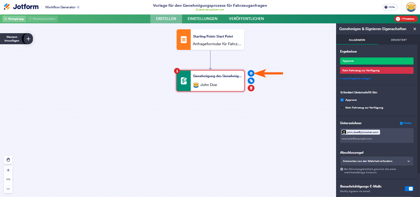 Wie Sie mehrstufige Genehmigungen in Jotform Approvals erstellen können Image-2