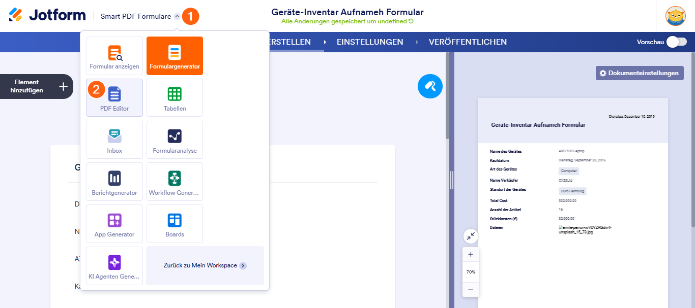 Wie Sie die intelligenten PDF-Formulare von Jotform optimal nutzen können? Image-16