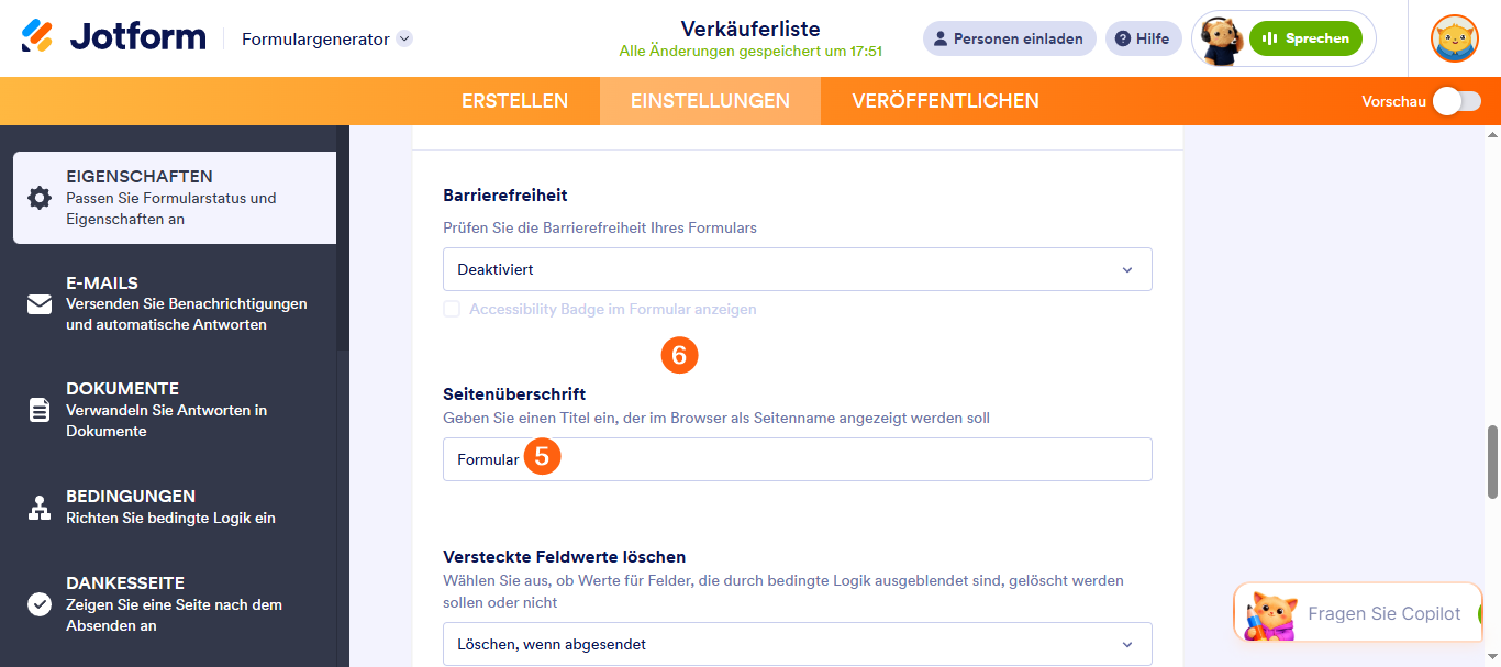 Wie Sie den Seitentitel Ihres Formulars ändern Image-5