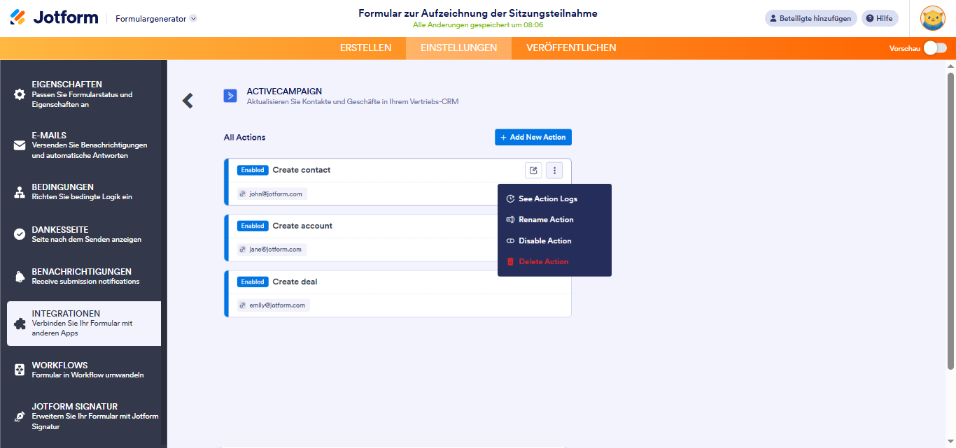 Wie Sie ActiveCampaign in Ihr Formular integrieren Image-10