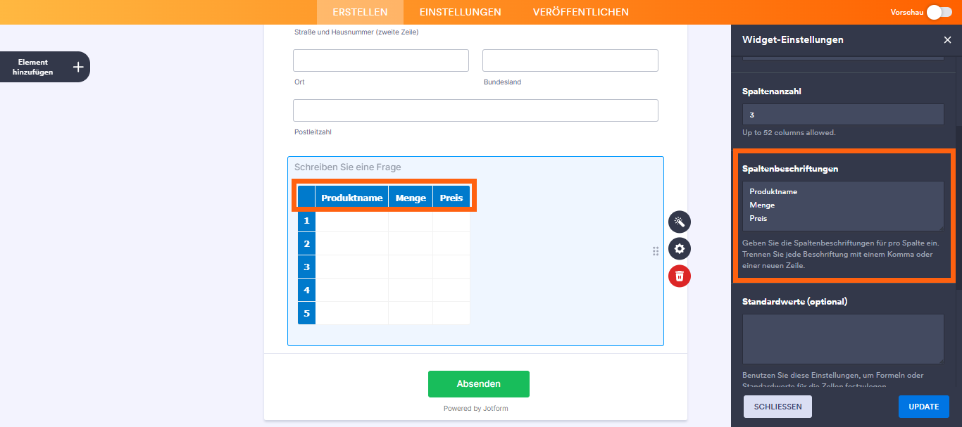 Wie Sie das Spreadsheet-Widget einrichten? Image-7