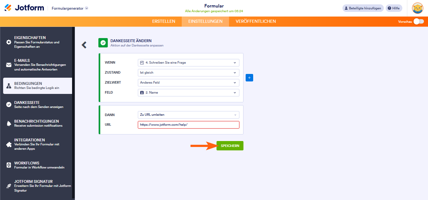Wie Sie die URL der Dankesseite bedingt ändern können Image-2
