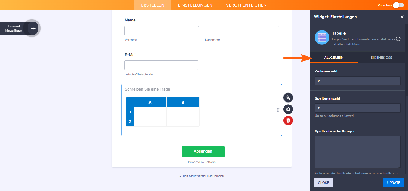 Wie Sie das Spreadsheet-Widget einrichten? Image-4