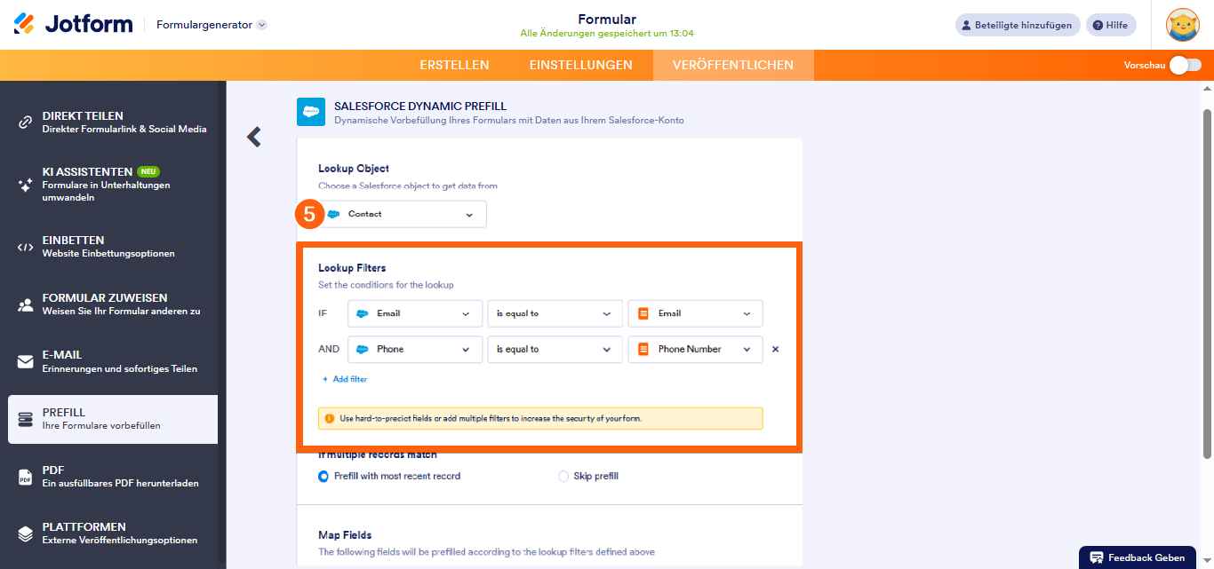 Wie Sie ein Formular mit den Daten aus Salesforce vorausfüllen können? Image-4