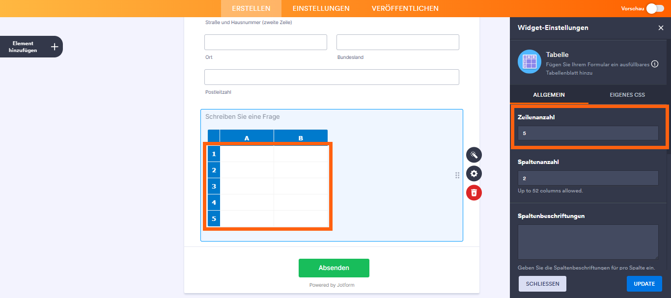 Wie Sie das Spreadsheet-Widget einrichten? Image-5