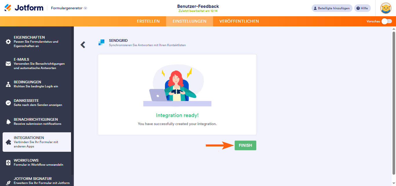 Wie Sie Ihr Formular in SendGrid integrieren können Image-4