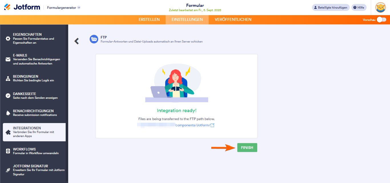 Wie Sie Formularantworten und Datei-Uploads per FTP versenden Image-4