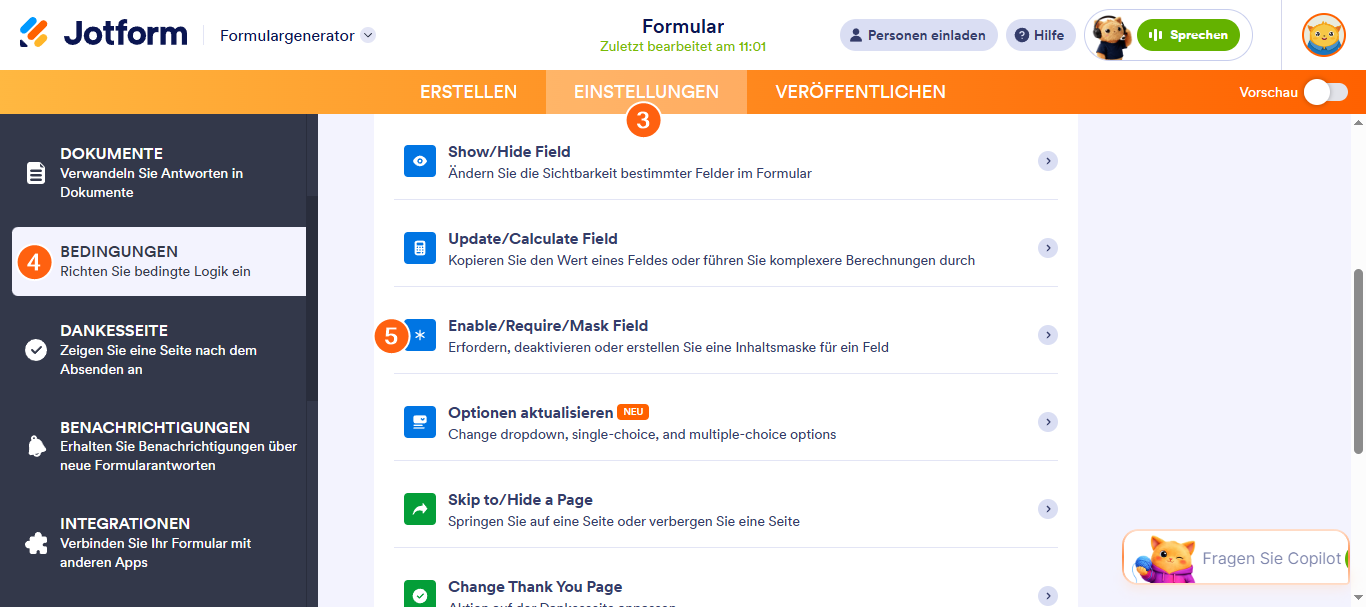 Wie Sie den Button zum Absenden in Jotform Karten bedingt deaktivieren können Image-3