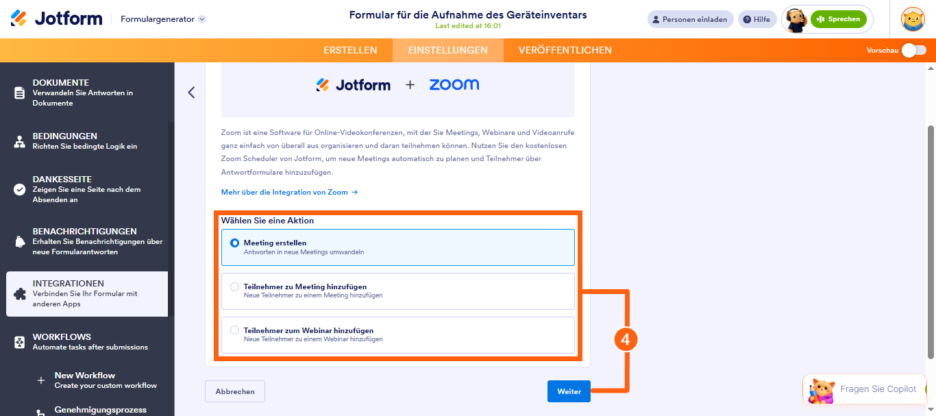 Wie Sie Jotform in Zoom integrieren Image-2
