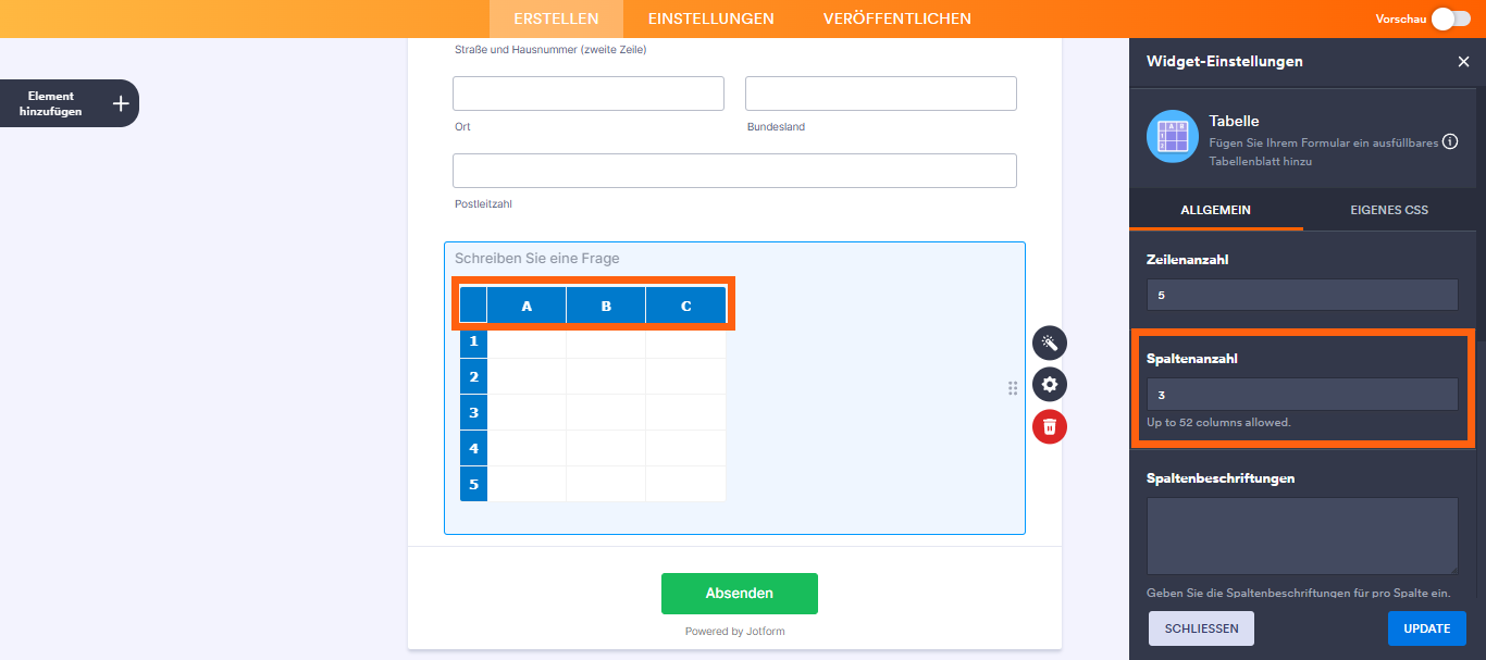 Wie Sie das Spreadsheet-Widget einrichten? Image-6