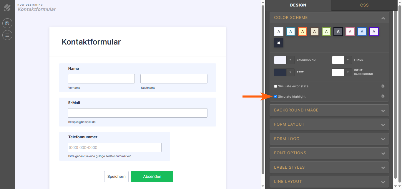 Verwalten von Feldfehlerzuständen und Hervorhebungseffekt Image-8