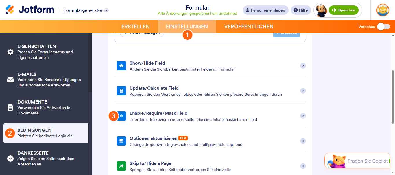 Wie Sie die Inhaltsmaske für ein Formularfeld basierend auf einer anderen Feldeingabe festlegen Image-5