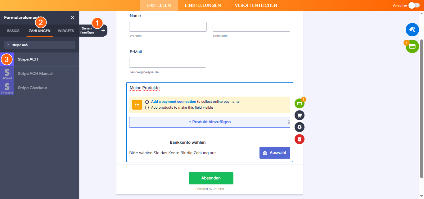 Wie Sie Stripe ACH in Jotform integrieren können Image-1