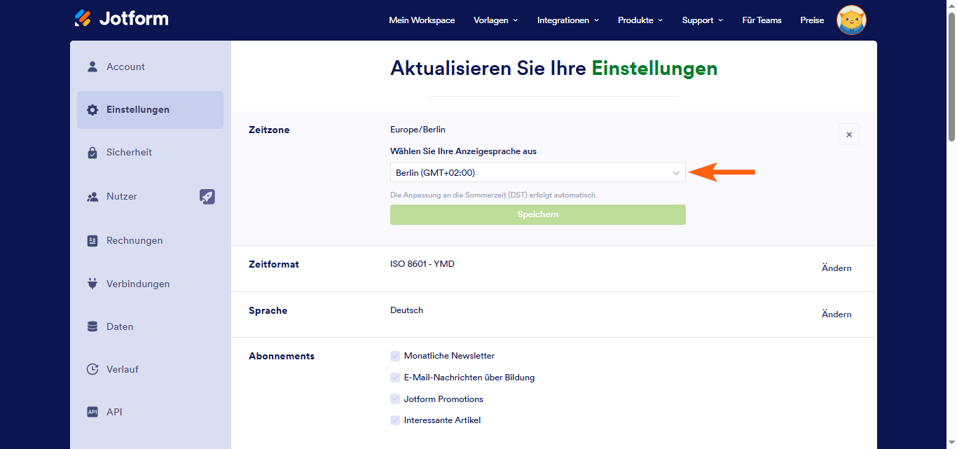 Wie Sie das Übermittlungs-Datum in ein anderes Format und eine andere Zeitzone ändern Image-5